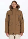 Point Zero Hooded Mid-length Parka In Wheat