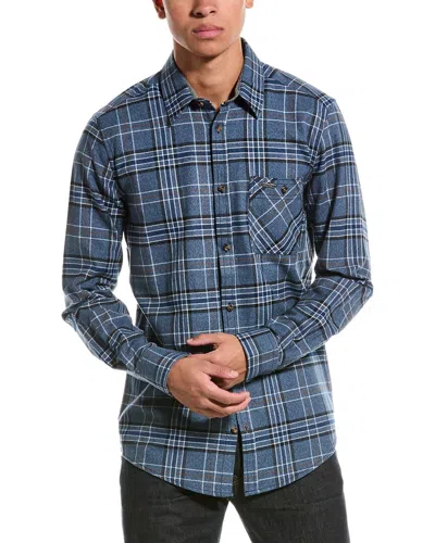 Point Zero Light Brush Flannel Shirt In Blue
