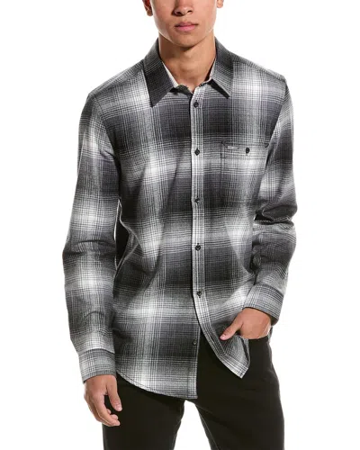 Point Zero Light Brush Flannel Shirt In Grey