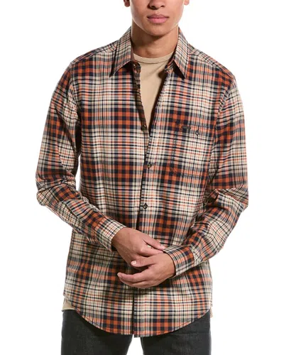 Point Zero Light Brush Flannel Shirt In Red
