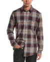 Point Zero Light Brush Flannel Shirt In Red