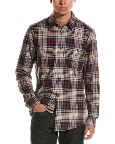 Point Zero Light Brush Flannel Shirt In Red