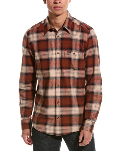 Point Zero Light Brush Flannel Shirt In Red