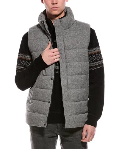Point Zero Melton Quilted Vest In Gray
