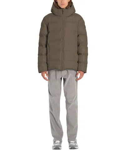 Point Zero Men's Midweight Heat-sealed Puffer Jacket In Military