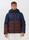 Point Zero Midweight Zip-off Sleeves Puffer In Bordo