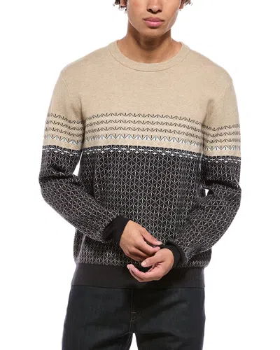 Point Zero Semi Fit Crewneck Sweater In Brown