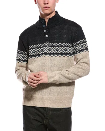 Point Zero Semi Fit Mock Neck Sweater In Neutral