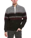 Point Zero Semi Fit Zip Mock Neck Sweater In Black