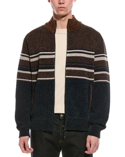 Point Zero Semi Fit Zip Mock Neck Sweater In Multi