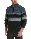 Point Zero Semi Fit Zip Mock Neck Sweater In Blue