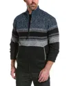Point Zero Semi Fit Zip Mock Neck Sweater In Blue