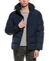 Point Zero Touchless Puffer Coat In Blue