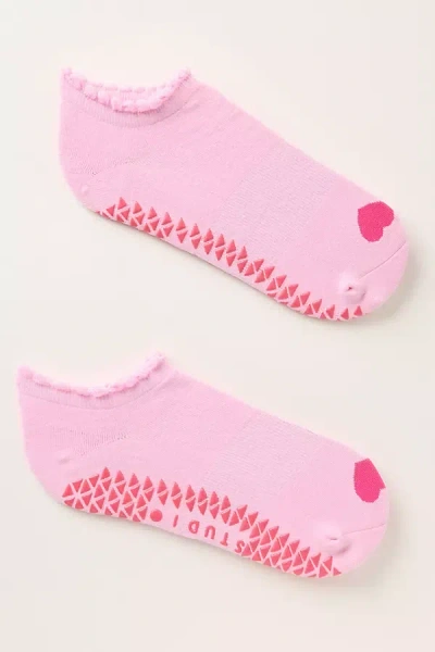 Pointe Studio Full Foot Grip Socks In Pink