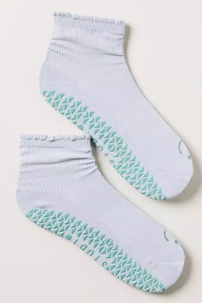 Pointe Studio Happy Grip Ankle Socks In Blue