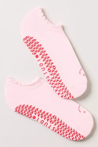 Pointe Studio Happy Grip Socks In Pink