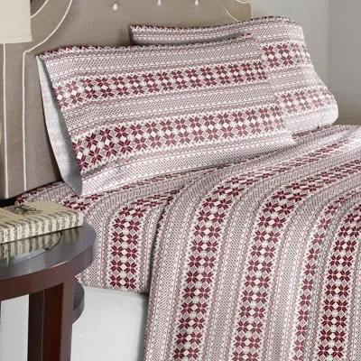 Pointehaven 180 Thread Count 100% Cotton Flannel Sheet Set In Isle Flake
