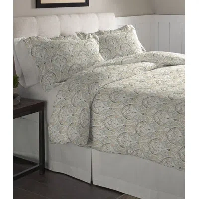 Pointehaven 2 Piece Duvet Cover Set In Beige,black,green
