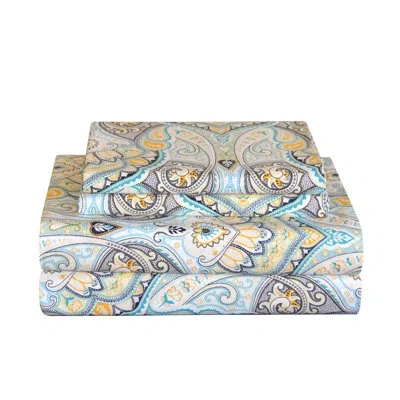 Pointehaven 200 Thread Count 100% Cotton Percale Sheet Set In Cypress Paisley