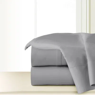 Pointehaven 300 Thread Count 100% Cotton Sheet Set In Gray