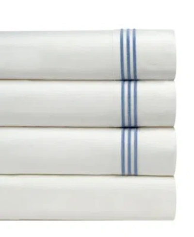 Pointehaven 300 Thread Count Embroidered Cotton Oversized Percale Sheet Sets In Ivory