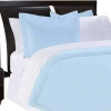 Pointehaven 500 Thread Count 100% Egyptian-quality Cotton Long Staple Solid Duvet Set In Blue