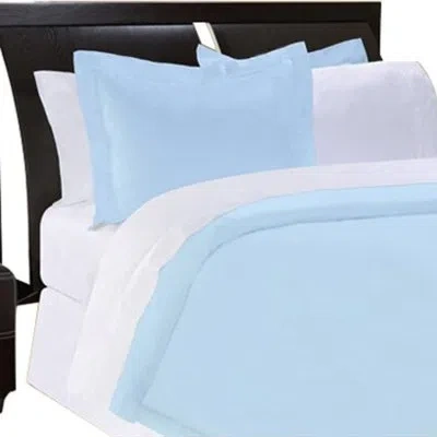Pointehaven 500 Thread Count 100% Egyptian-quality Cotton Long Staple Solid Duvet Set In Blue