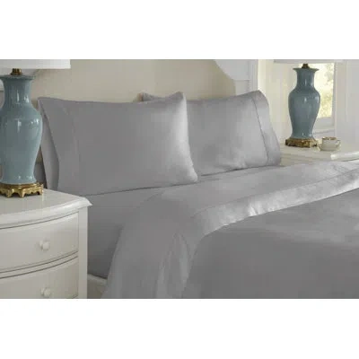 Pointehaven 525 Thread Count  Long Staple Cotton Pillow Cases In Steel Gray