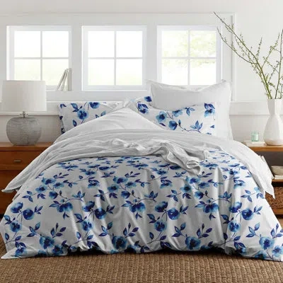 Pointehaven Almustafa Reversible Duvet Cover Set In White