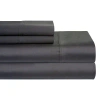 Pointehaven Essentials 400 Thread Count 100% Cotton Sheet Set In Gray