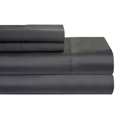 Pointehaven Essentials 400 Thread Count 100% Cotton Sheet Set In Gray
