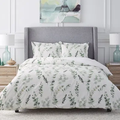 Pointehaven Eucalyptus Duvet Set In Green