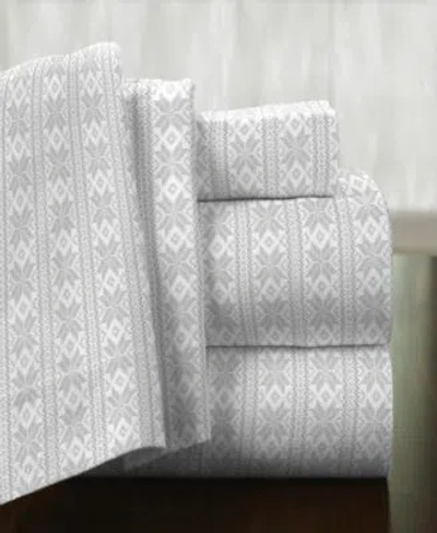 Pointehaven Fair Isle Superior Weight Cotton Flannel Sheet Set Bedding