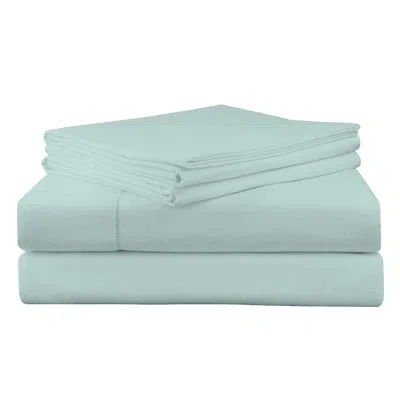 Pointehaven Flannel 100% Cotton Sheet Set In Lagoon