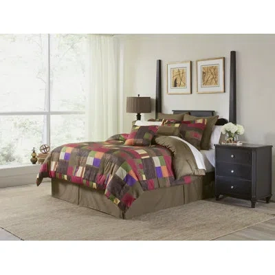 Pointehaven Marrakesh Duvet Cover Set In Red,brown