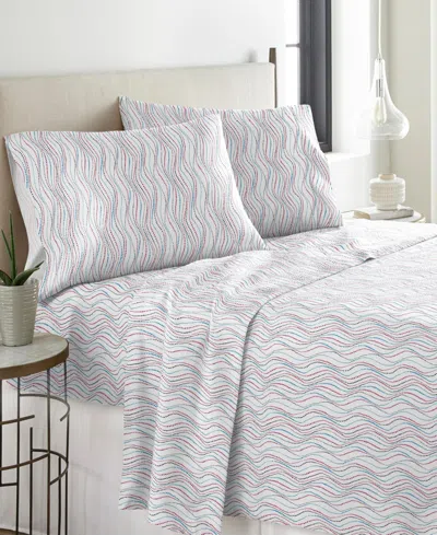 POINTEHAVEN METRO WAVE HEAVY WEIGHT COTTON FLANNEL SHEET SET, KING