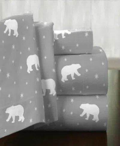Pointehaven Polar Bear Superior Weight Cotton Flannel Sheet Set Bedding