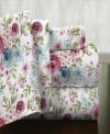 Pointehaven Rose Floral Superior Weight Cotton Flannel Sheet Set In Sylvan