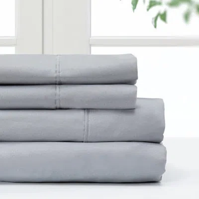 Pointehaven Sheet Set-3 Pc's Set-100% Polyester Microfiber,deep Pockets,soft (full Grey) In Gray