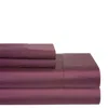 Pointehaven Solid 400 Thread Count Cotton Sateen 3-pc. Sheet Sets, Twin Xl In Plum