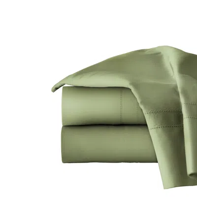 Pointehaven Solid 620 Thread Count Cotton Sheet Set 4-pc. Sheet Set, Queen In Moss