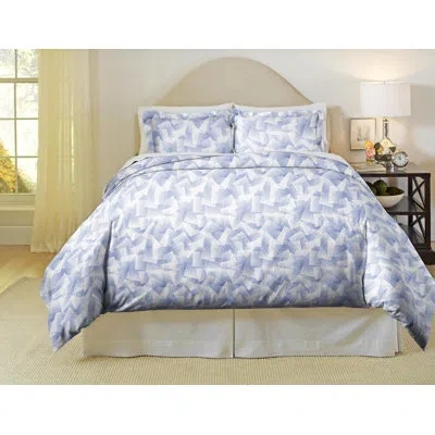 Pointehaven Valentina Combed Cotton Duvet Cover Set In Purple