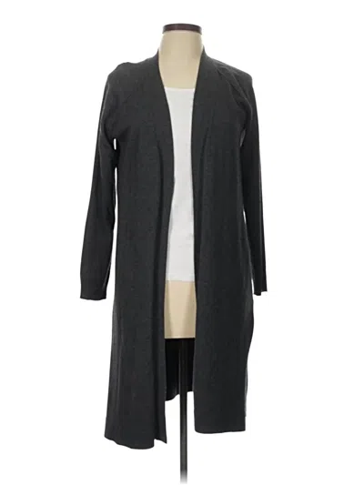 Pre-owned Pointelle Cardigan Sweater In Gray