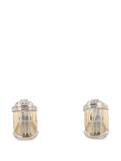 Pre-owned Poiray 1980 Hoop Earrings In Gold