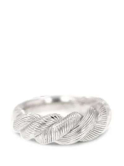 Pre-owned Poiray 2020s Dune De  Twisted Ring In Silver