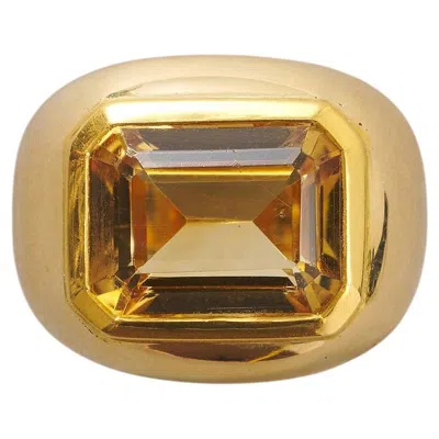 Pre-owned Poiray An 18k Gold And Citrine Dress Ring By  In Multi