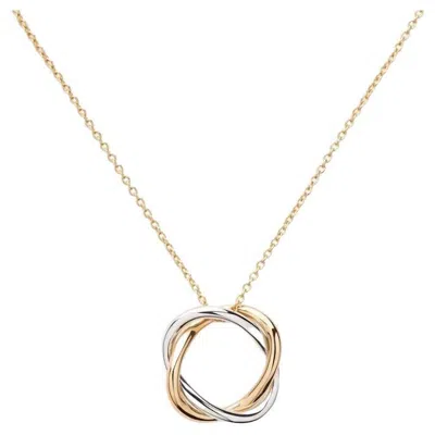 Pre-owned Poiray Necklace "tresse" Yellow Gold White Gold 18 Karat