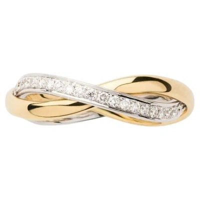 Pre-owned Poiray , Ring Tresse Diamond Yellow Gold