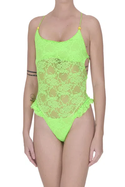 Poisson D'amour Lace Swimsuit In Light Green