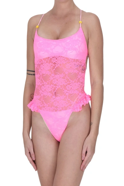 Poisson D'amour Lace Swimsuit In Pink